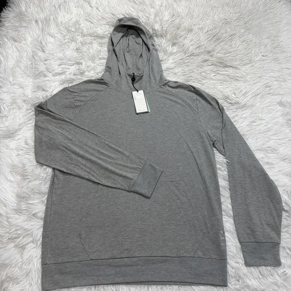 RLX Ralph Lauren Men Hoodie Light Tech SweatshirtGray Golf Stretch Medium New!